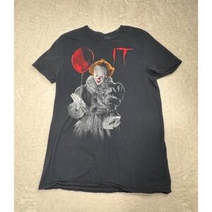 IT Movie Pennywise Graphic Tee Horror‎ T-Shirt Clown Black Medium